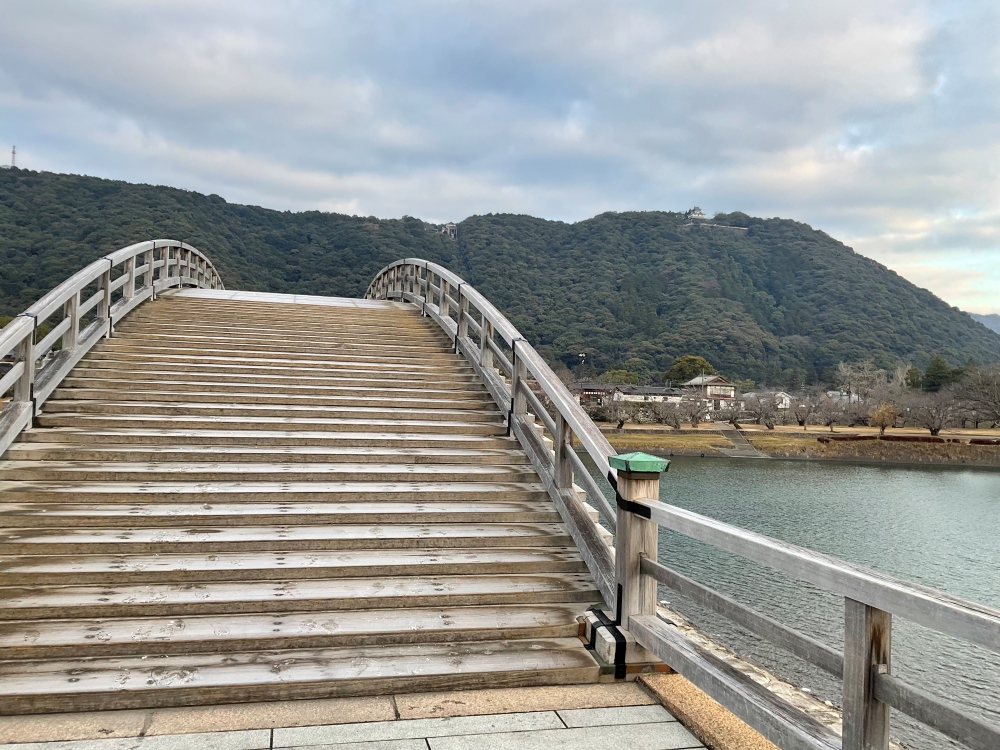 錦帯橋の上からの景色