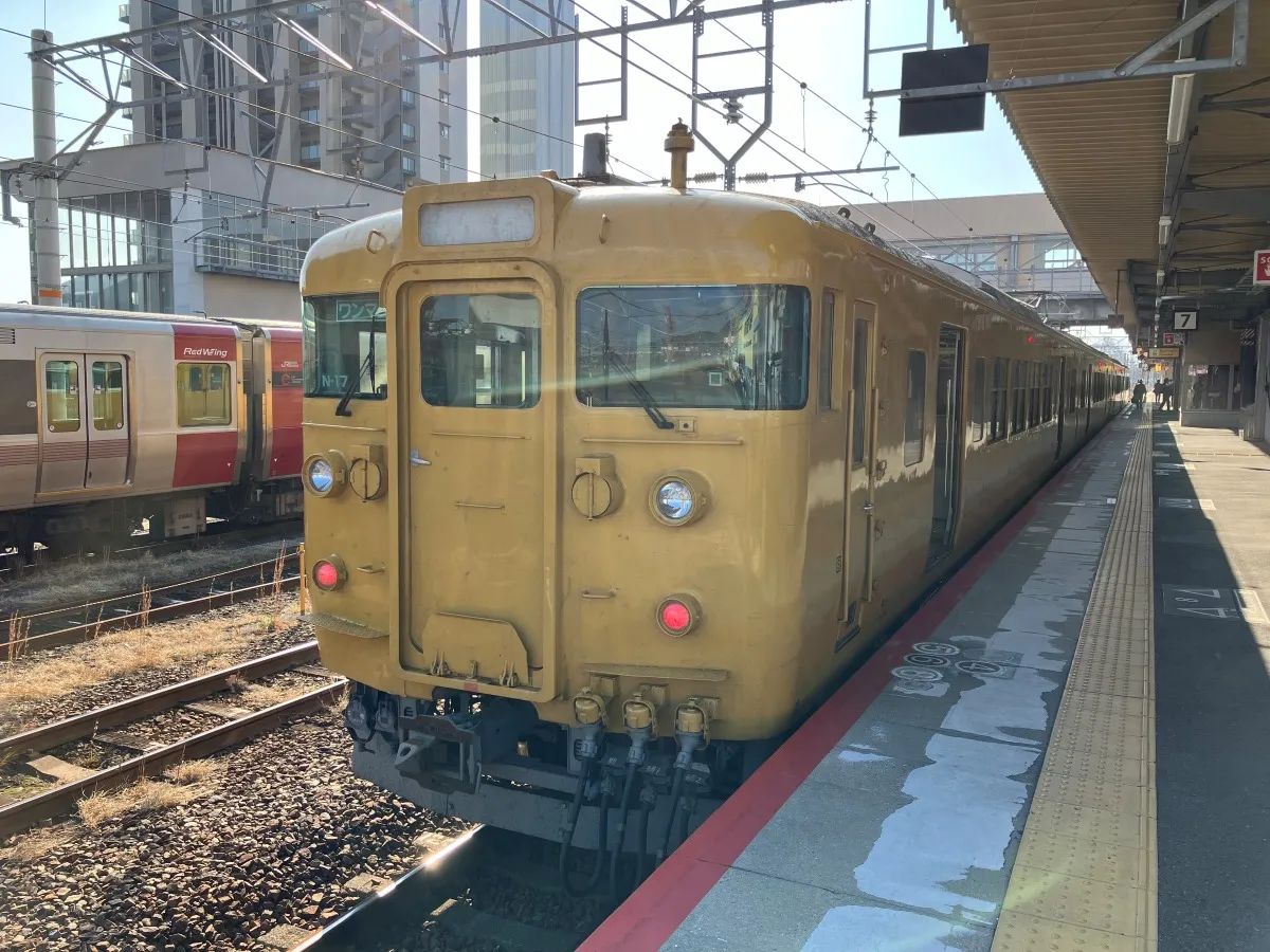 岩国駅まで乗ってきた電車